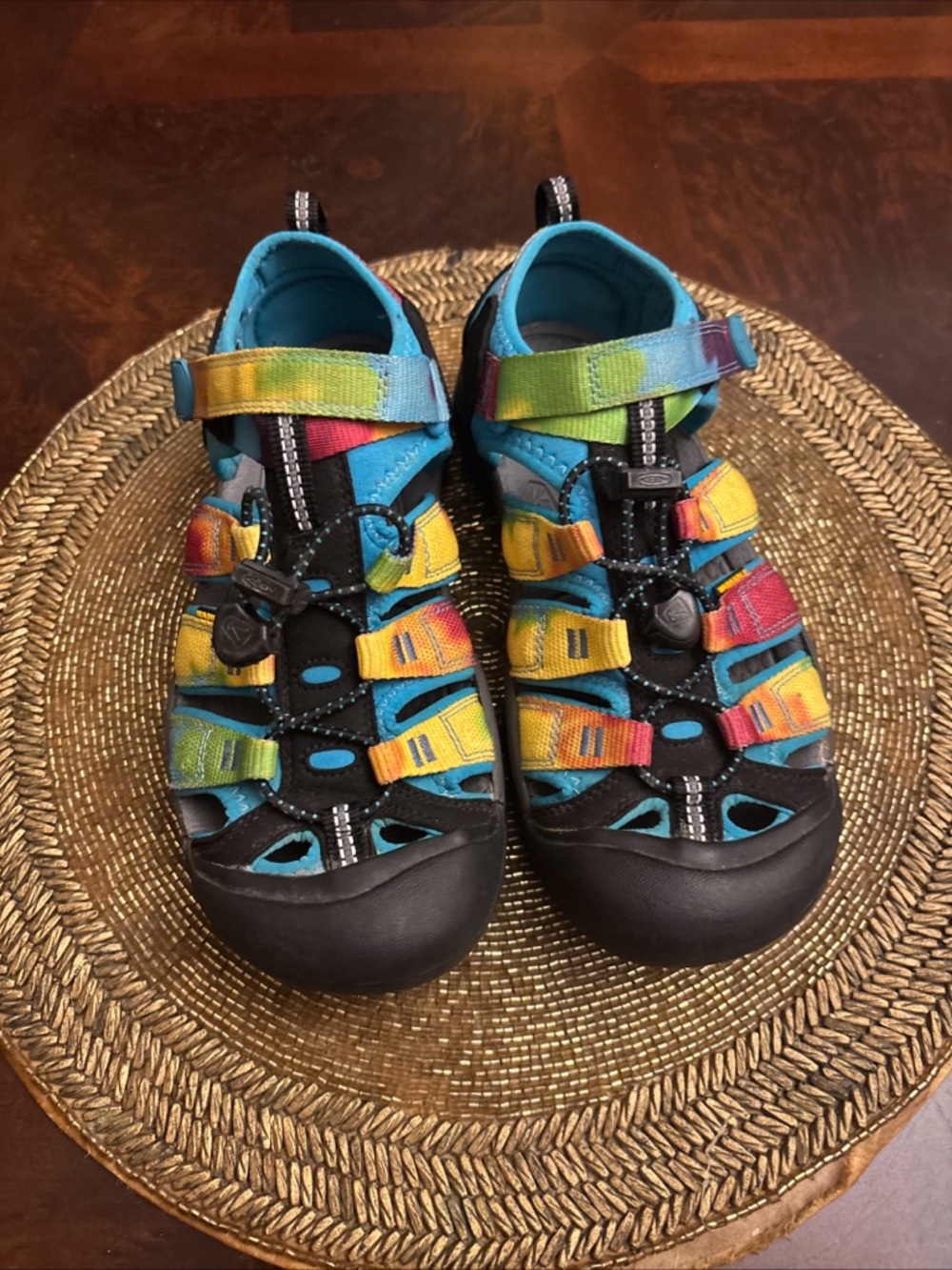 Keen Kids Rainbow Multi-Color Closed-Toe Sandals - Turquoise Accents